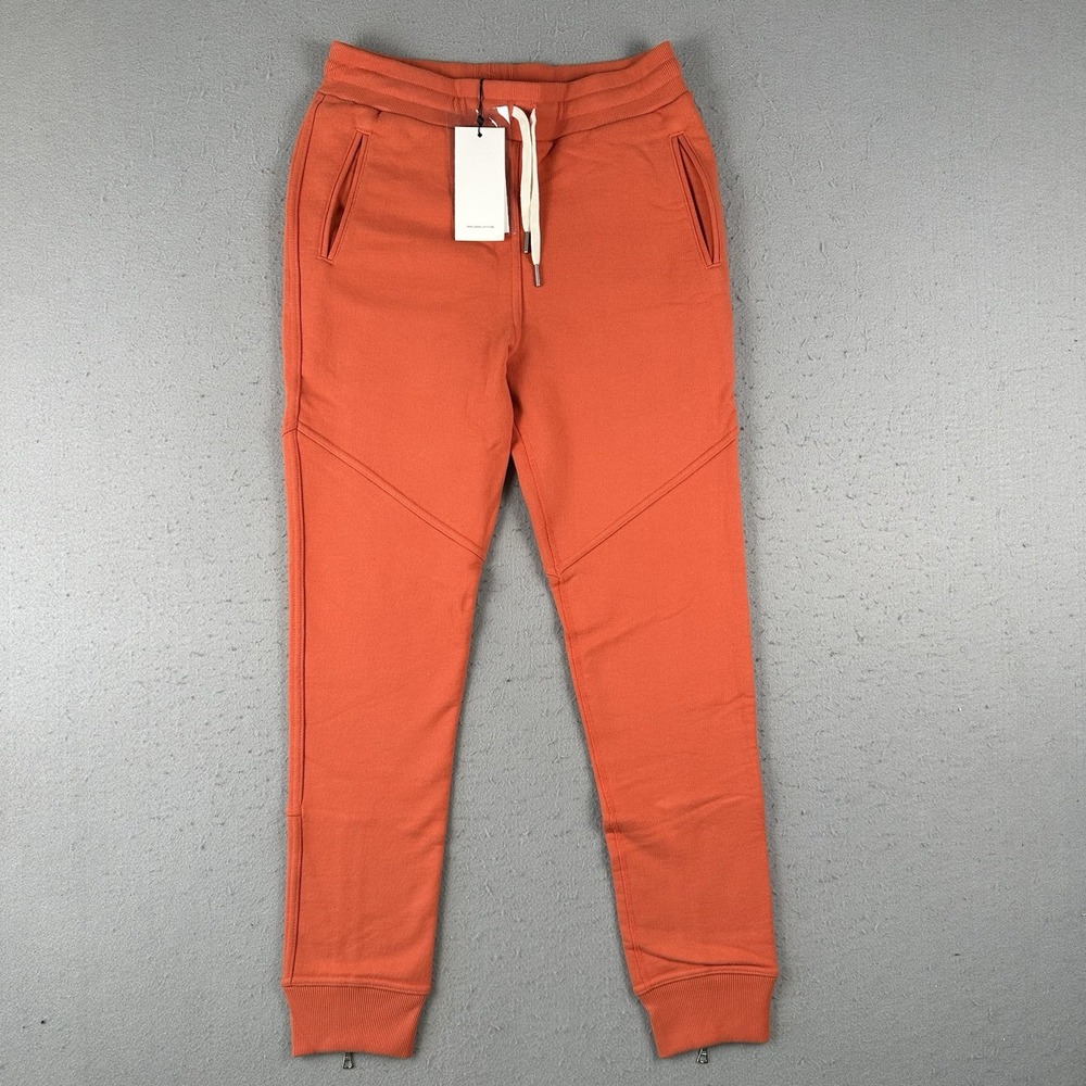 John Elliott Escobar Sweatpants Women's‎ Small 1 Orange Tapered Leg Ankle Zip
